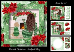 Fireside Christmas - Lady & Dog