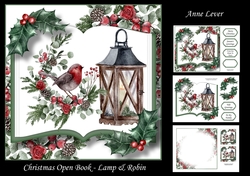 Christmas Open Book - Lamp & Robin
