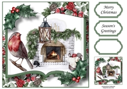 Christmas Open Book - Robin & Hearth 8x8