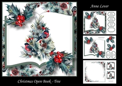 Christmas Open Book - Tree