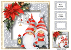 Christmas Gnome Friends 3 8x8