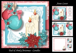 Teal & Pink Christmas - Candles