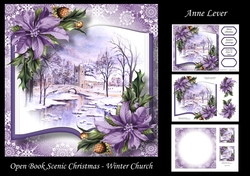 Open Book Scenic Christmas - Winter Church