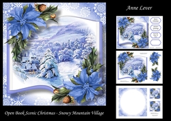 Open Book Scenic Christmas - Snowy Mountain Village