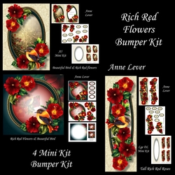 Rich Red Flowers Bumper Kit
