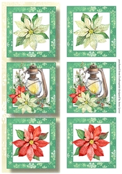 Lge DL Christmas Trio - Lamp & Poinsettias