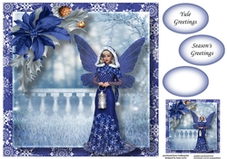 Yule Greetings Winter Faery 3 8x8