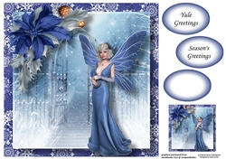 Yule Greetings Winter Faery 6 8x8