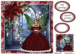 Yule Greetings Winter Faery 5 8x8