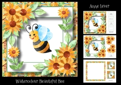 Watercolour Beautiful Bee