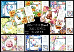 Watercolour Mixed QUICK TOPPER Bumper Kit