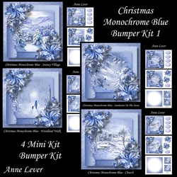 Christmas Monochrome Blue Bumper Kit 1