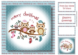 Christmas Owl Family
