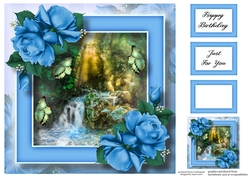 Woodland Waterfall 1 8x8