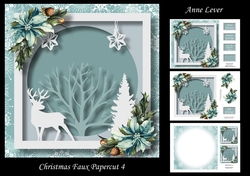 Christmas Faux Papercut Stag 4