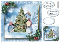 Decorating The Penguin Tree 8x8