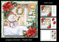 Gorgeous Snowman - Wooden Door