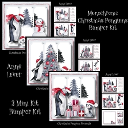 Monochrome Christmas Penguins Bumper Kit