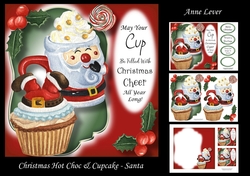 Christmas Hot Choc & Cupcake - Santa