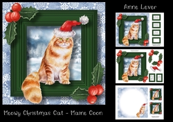 Meowy Christmas Cat - Maine Coon