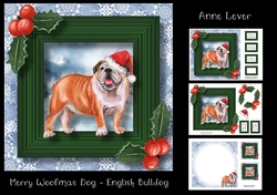 Merry Woofmas Dog - English Bulldog