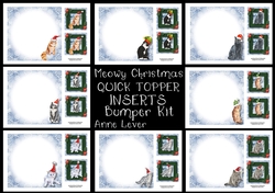 Meowy Christmas Cat QUICK TOPPER INSERTS Bumper Kit