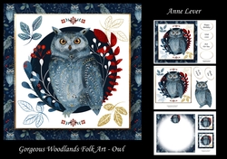 Gorgeous Woodlands Folk Art - Owl