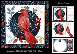 Gorgeous Woodlands Folk Art - Bird