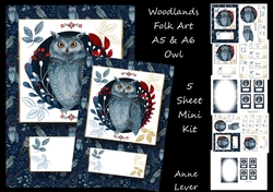 Woodlands Folk Art A5 & A6 - Owl