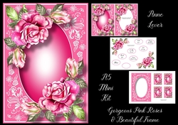 Gorgeous Pink Roses & Beautiful Frame