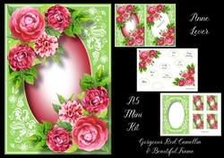 Gorgeous Red Camellia & Beautiful Frame