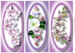 Simple Floral DL Trio Quick Toppers Sheet 6