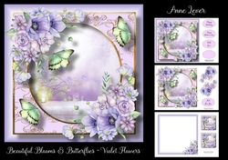 Beautiful Blooms & Butterflies - Violet Flowers