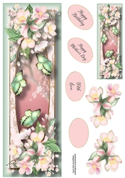 Blooms & Butterflies - Apple Blossom Large DL
