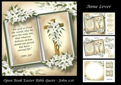 Open Book Easter Bible Quote - John 3:16