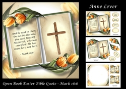 Open Book Easter Bible Quote - Mark 16:6