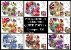 Perfume Bottle On Golden Frame QUICK TOPPER Bumper Kit