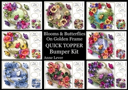 Blooms & Butterflies On Golden Frame QUICK TOPPER Bumper Kit