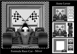 Formula Race Car - Silver