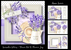 Lavender Letters - Straw Hat & Flower Jug