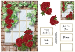 The Ivy & Red Rose Window 2 A5