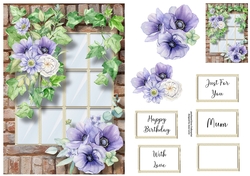 The Ivy & Purple Blooms Window 2 A5