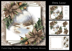 Faded Edge Christmas Scene - The Frozen Stream
