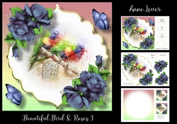 Beautiful Bird & Roses 3