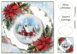 The Christmas Cottage Bauble 4 8x8