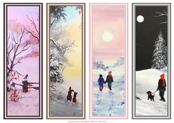 Winter Scene Bookmarks Sheet 3