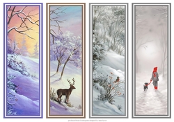 Winter Scene Bookmarks Sheet 4