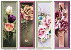 Beautiful Floral Bookmarks Sheet 2