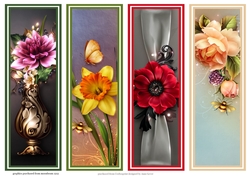 Beautiful Floral Bookmarks Sheet 3