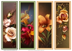 Beautiful Floral Bookmarks Sheet 4